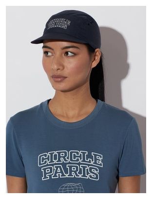 Maillot manches courtes Running Circle Athletic Paris Bleu Femme
