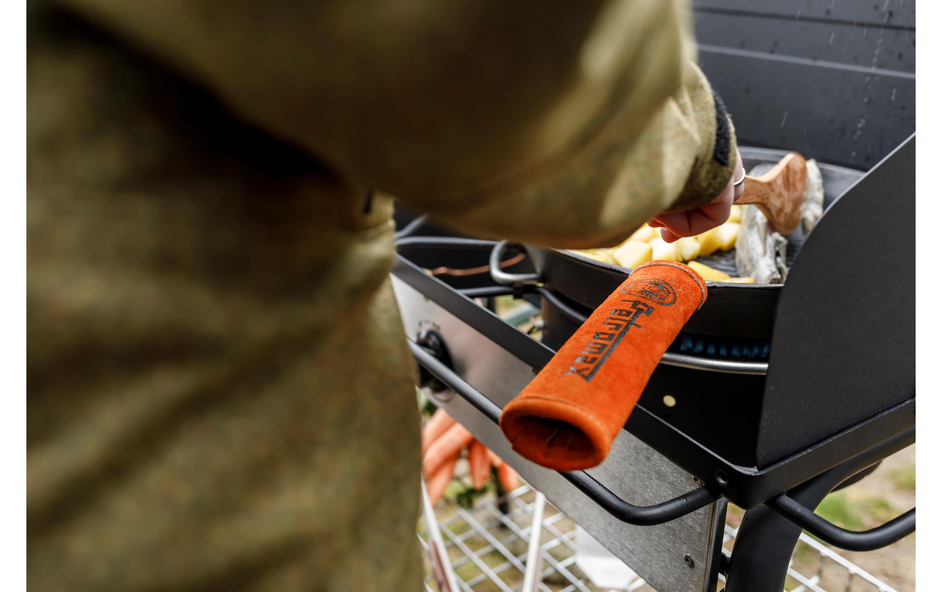 Aramid OrangeGriffhülle für Feuerpfanne