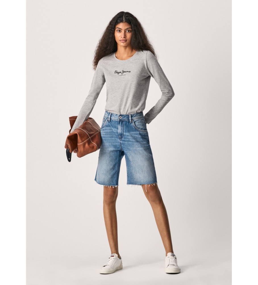 Camiseta Pepe Jeans Nova Virginia Ls N Cinza