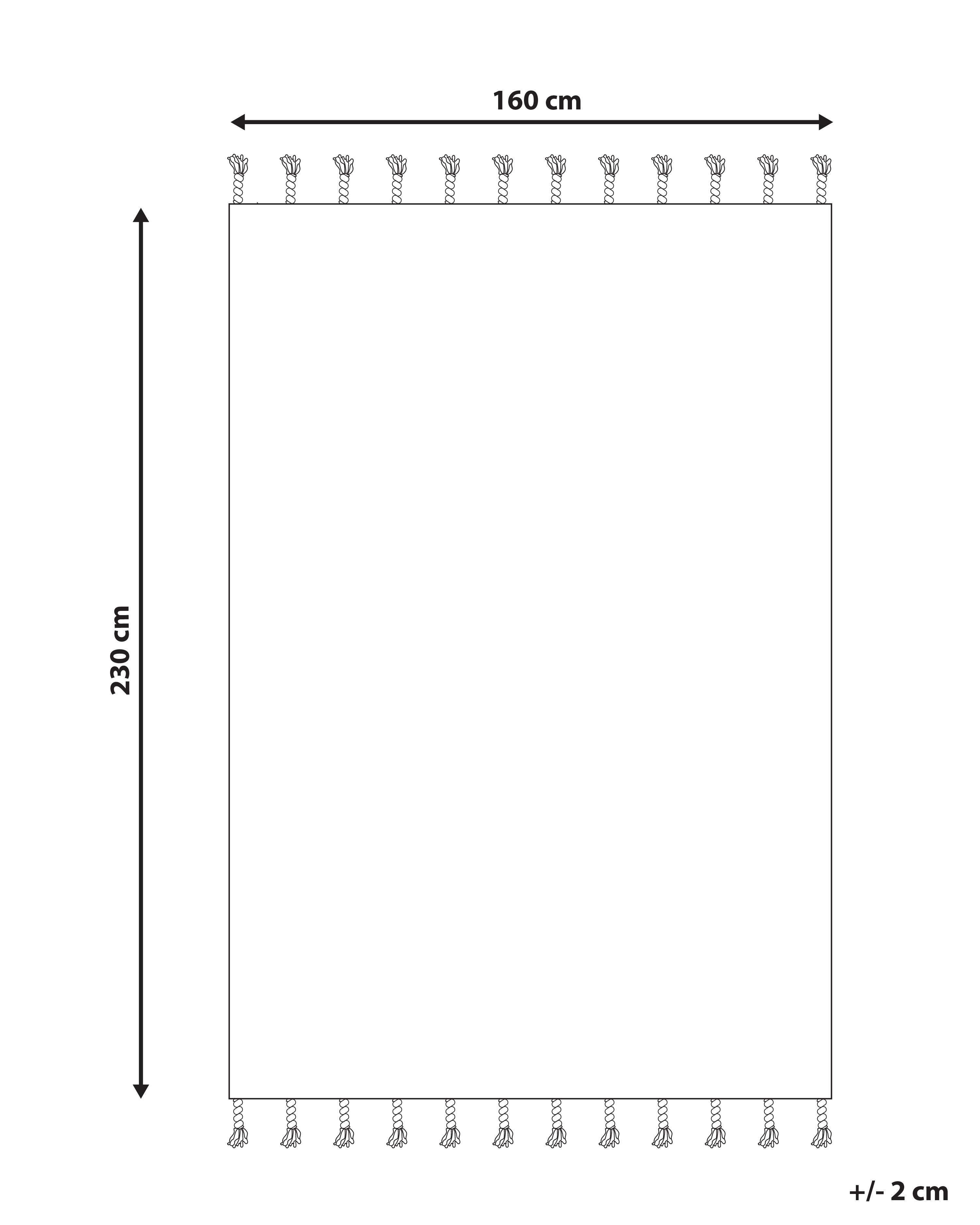 Vloerkleed DUZCE Beige 160 x 230 cm Katoen