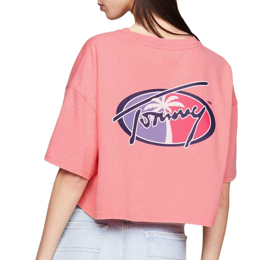 Tommy Hilfiger T-shirt Rose Femme Tommy Hilfiger DW0DW17832