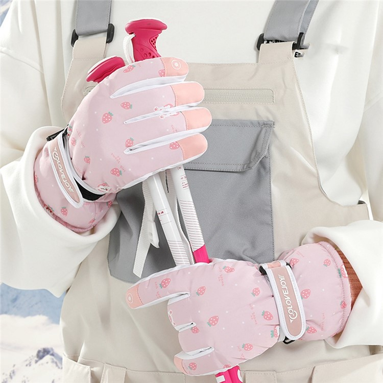 (1 Paar) Gefütterte Winter Ski Handschuhe (One Size) - Bär