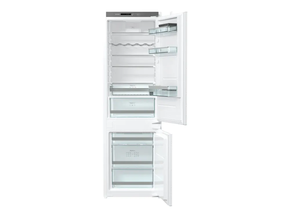 Gorenje NRKI4182A1 - Køleskab/fryser - bund-fryser - til indbygning - niche - bredde: 56 cm - dybde: 56 cm - højde: 177.5 cm - 248 liter - Klasse F - hvid