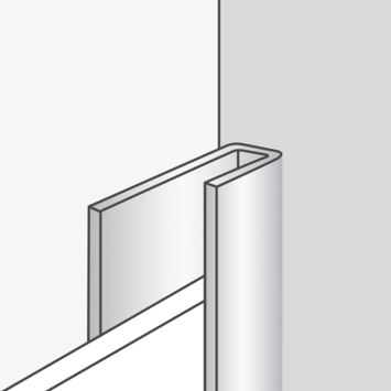 Dumawall  aluminium start-/ eindprofiel zwart 260 cm