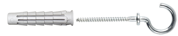 NKT Fasteners T6 universaldybel m/krog 6 x 30 mm 4 stk.