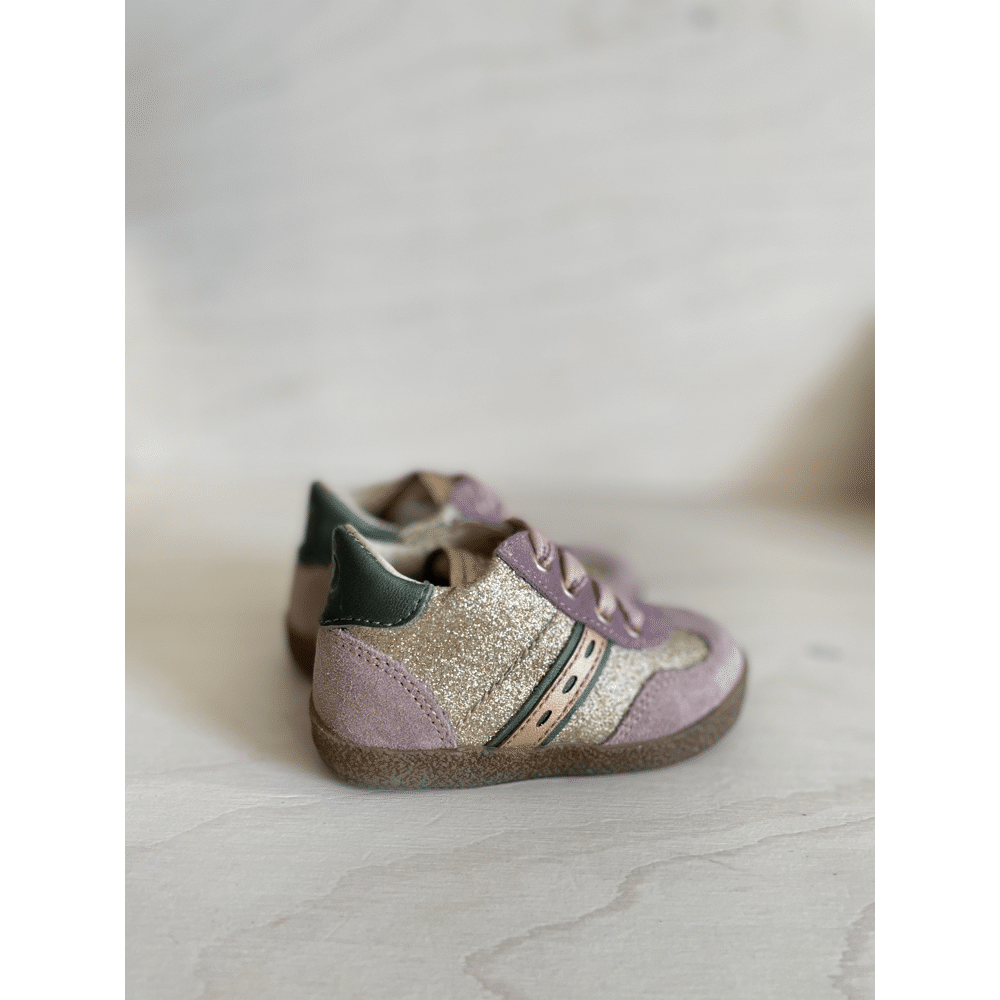 Falcotto - Stapschoentje - Glitter Suede Platinum Pink
