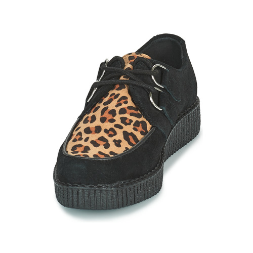 TUK - LOW FLEX ROUND TOE CREEPER - Noir / Leopard