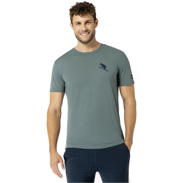 T-shirt randonnée SUPER.NATURAL LITTLE FLEAR TEE BALSAM GREEN/BLUEBERRY