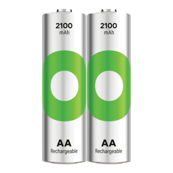 GP Batterij Oplaadbaar AA NiMH 2100mAh ReCyko 1,2V 2 Stuks