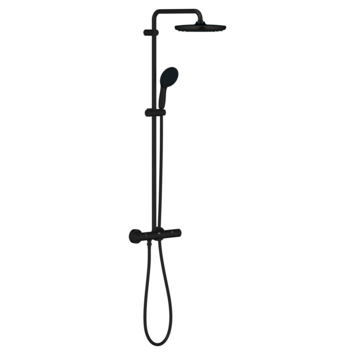 Grohe regendoucheset Quickfix Vitalio Start met handdouche 2 standen zwart  - hartafstand kraan 15 cm