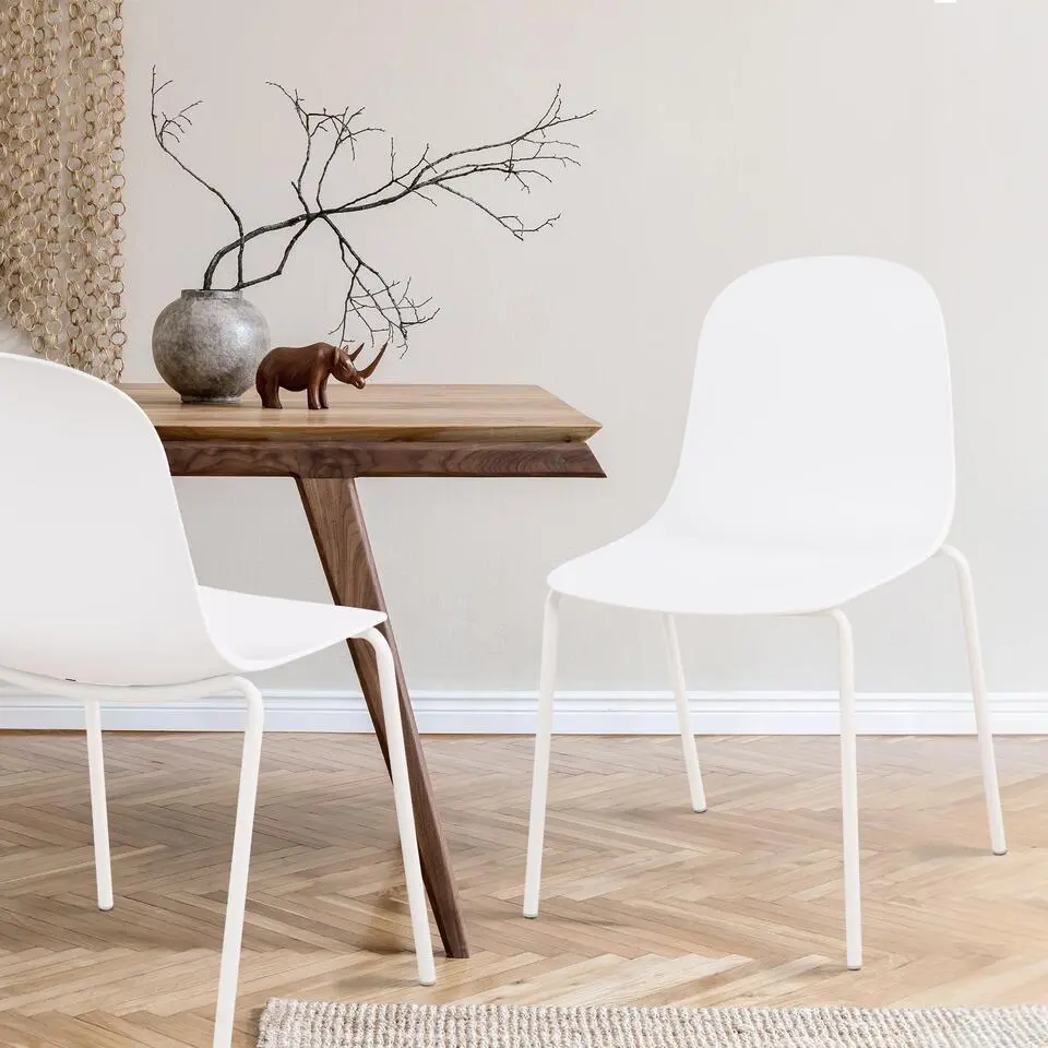 CLP Set van 2 Tuinstoel Hardin Kunststof - wit