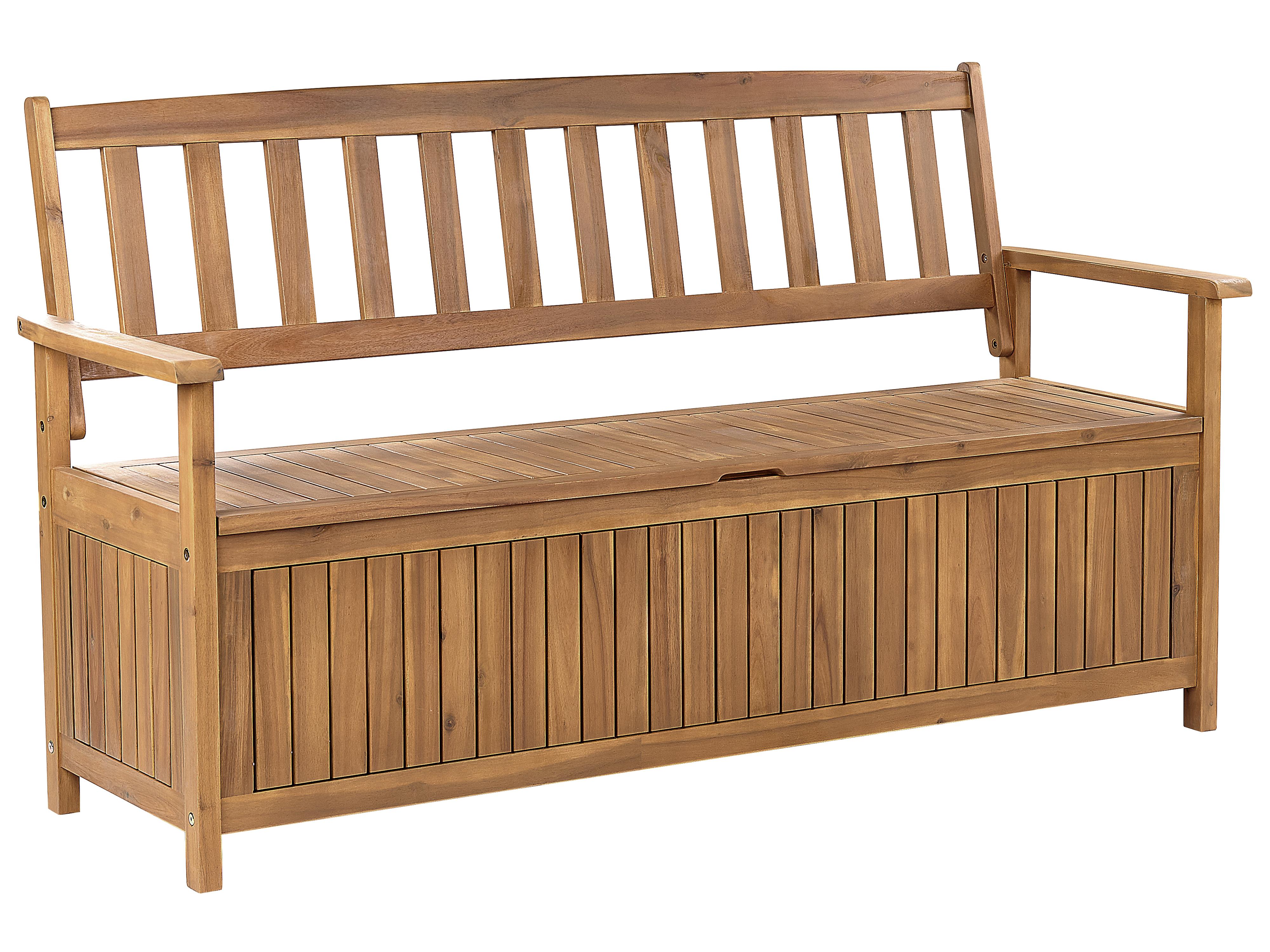 Tuinbank SOVANA 160 cm met opbergruimte Acaciahout Bruin