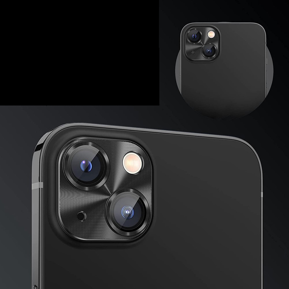 iPhone 14 / iPhone 14 Plus Alu Kamera Objektiv Protector Vollschutz mit Panzer Glas - Lila