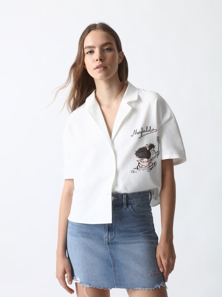 Saia jeans Mafalda - Azul Claro
