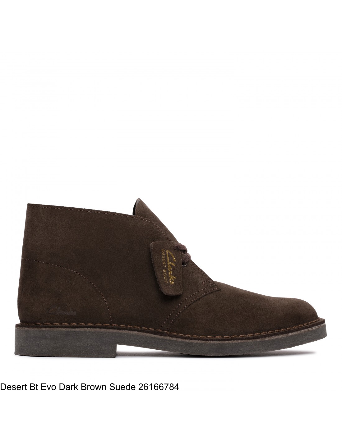 clarks boots homme desert bt evo dark brown suede