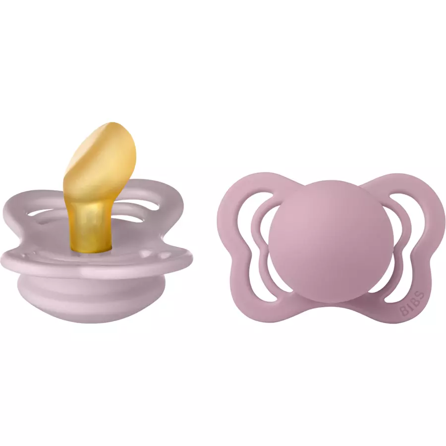 BIBS® Schnuller Couture Dusky Lilac & Heather Latex 0-6 Monate, 2 Stk.