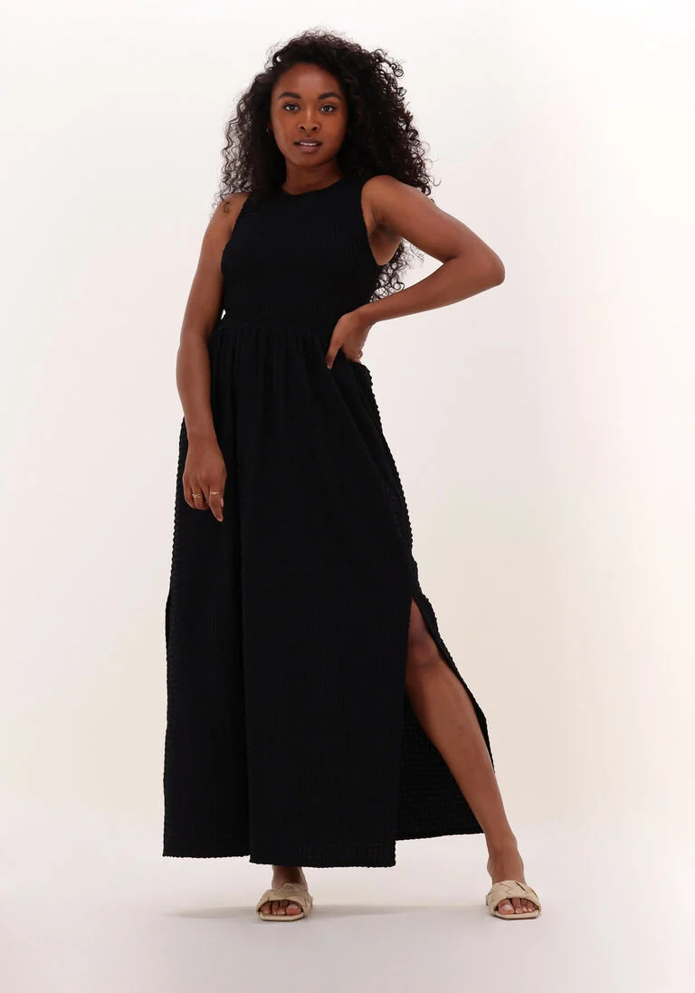 NOTES DU NORD zwarte notes du nord maxi jurk darcy dress