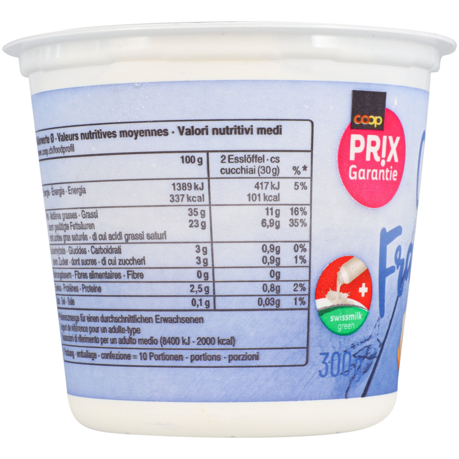 Prix Garantie Crème Fraîche
