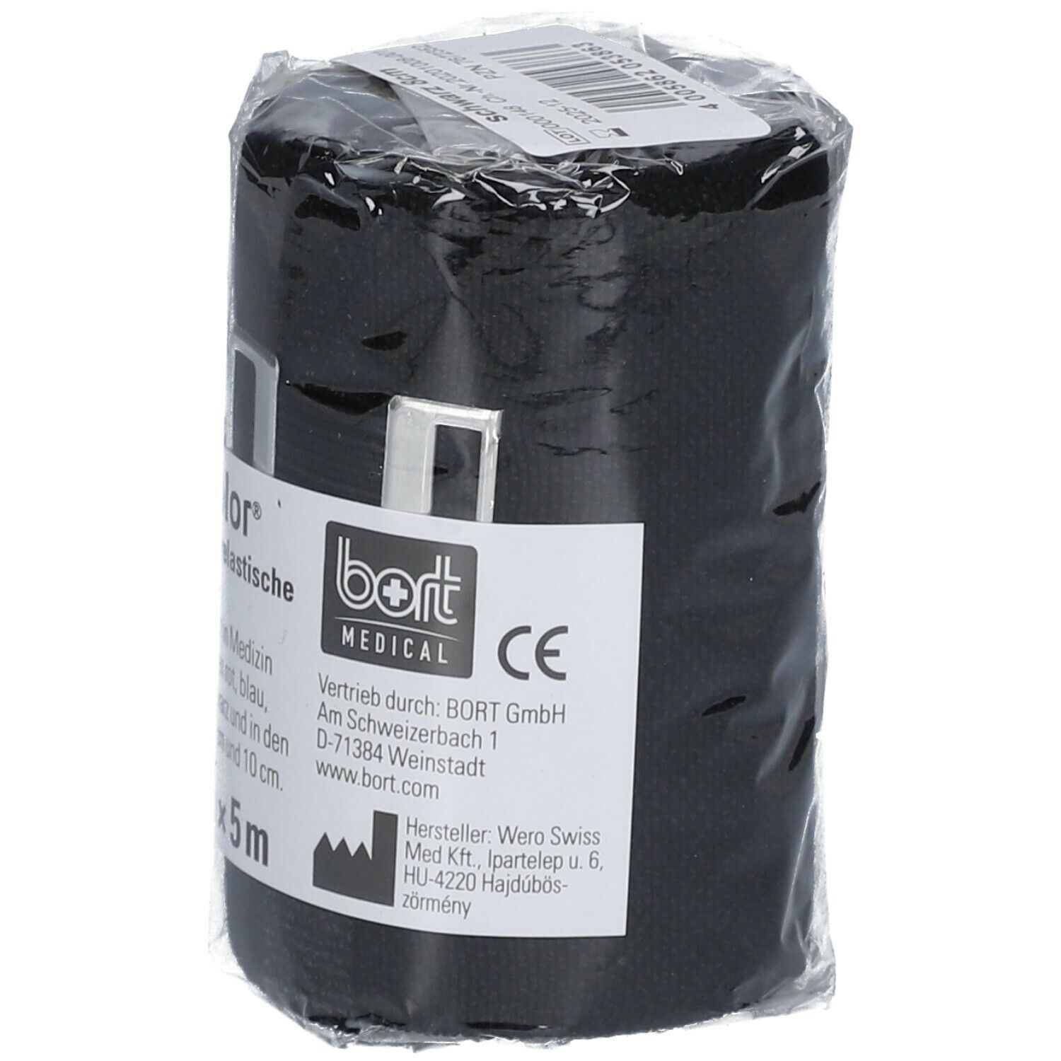 BORT StabiloColor® Binde 8 cm schwarz