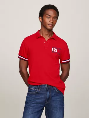 Polo Slim Fit com Detalhe de Logo