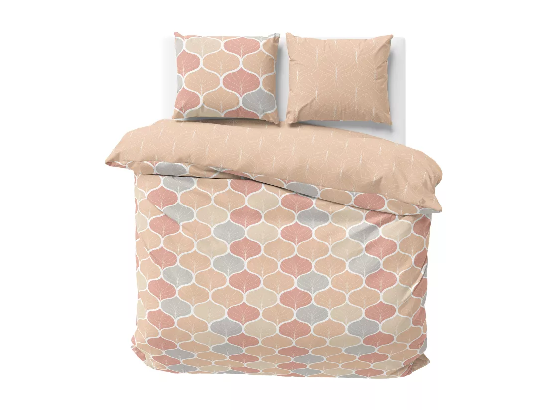Parure de lit 240x220 cm microfibre PALMIS beige Nude