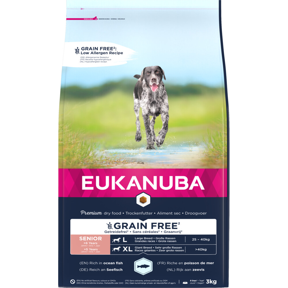 Eukanuba Hondenvoer Senior Large Graanvrij Zeevis3 kg