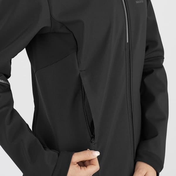Veste ski de fond SALOMON AGILE SOFTSHELL JKT W BLACK