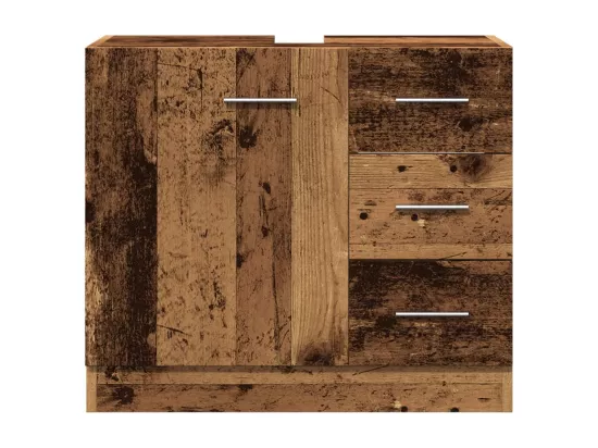 Armoire d'évier vieux bois 63x30x54 cm bois d'ingénierie