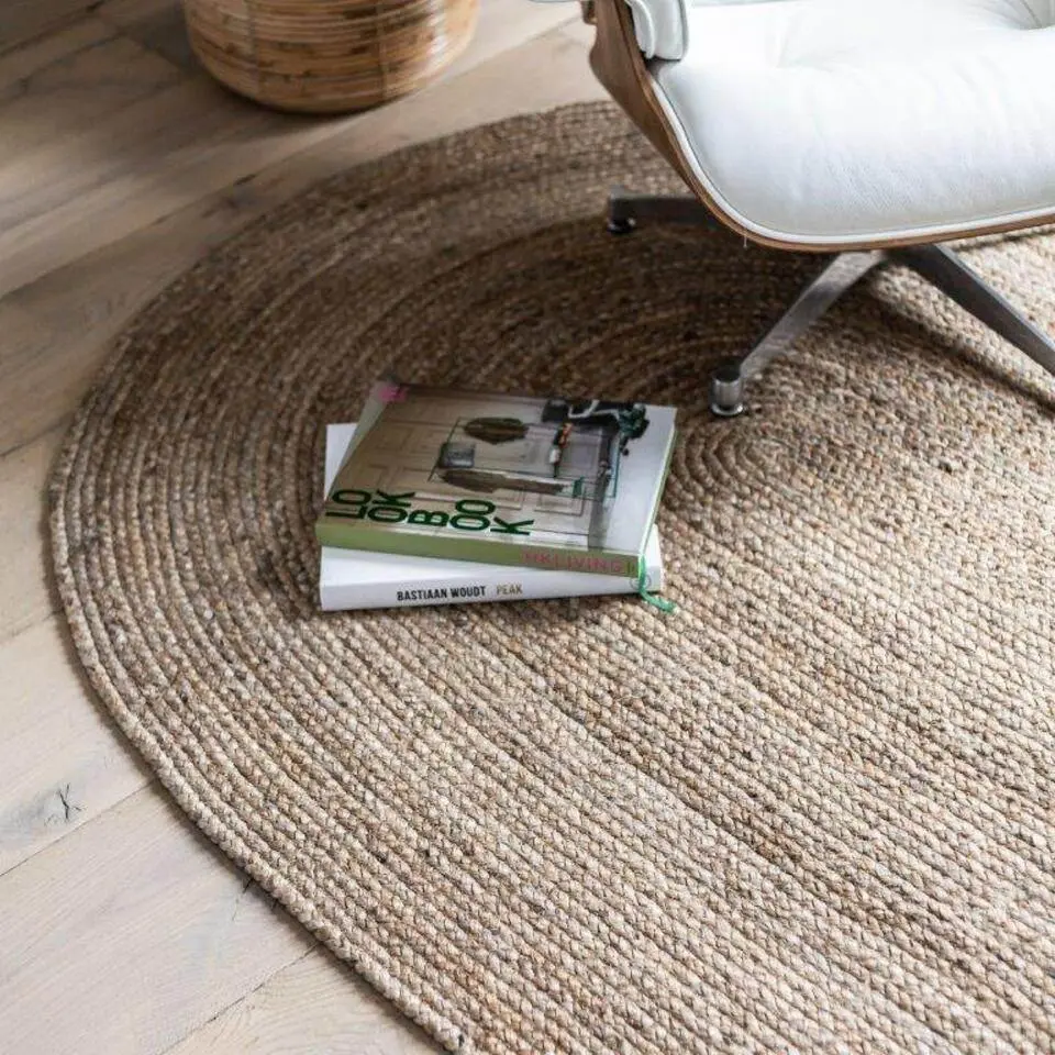EVA Interior vloerkleed ovaal jute - naturel - 200 x 300 cm