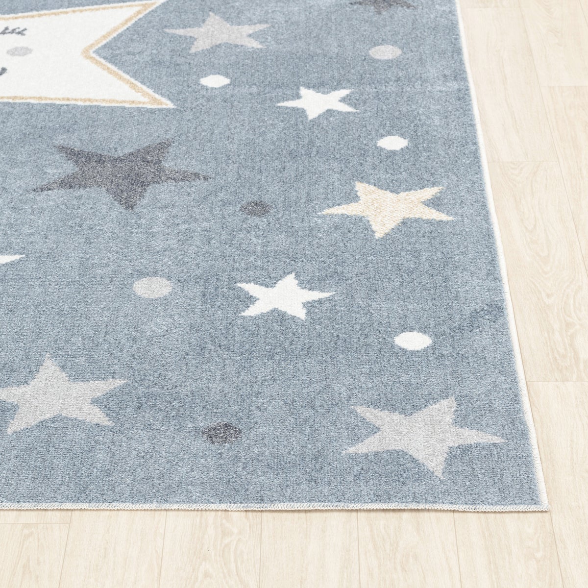 Machinewasbaar kinderkleed met sterren, blauw/beige, 120x170 cm, SUPERMAMA