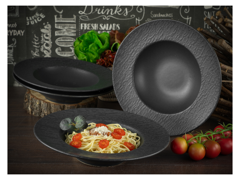 Serviesset Leisteen Black