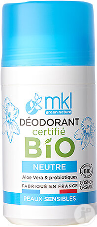 MKL Green Nature Déodorant Neutre Peaux Sensibles Bio Roll-On 50ml NF