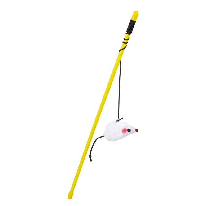 Katzenspielzeug - Spielangel mit Maus - ca. 46 cm