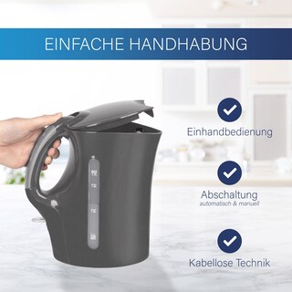 BOMANN Wasserkocher WK 5011 CB 1,7 Liter grau