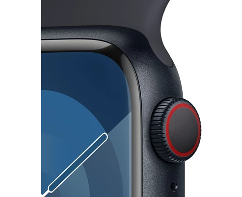 Apple Watch Series 9 GPS   Cellular 45mm Midnight Aluminium Case with Midnight Sport Band - S/M