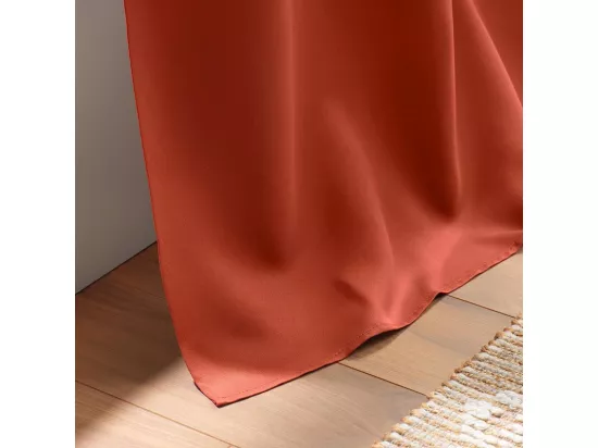 Rideau occultant à oeillets - Terracotta - 135 x 240 cm