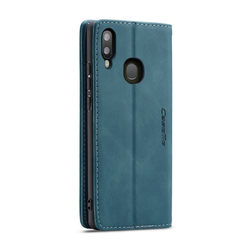 Samsung Galaxy A40 Leder Tasche Flip Wallet Etui mit Kartenfächern - Blaugrün