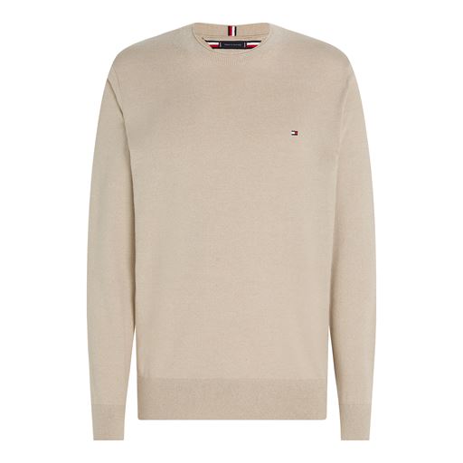 Tommy Hilfiger Mouline Striktrøje, Beige Mouline, XL