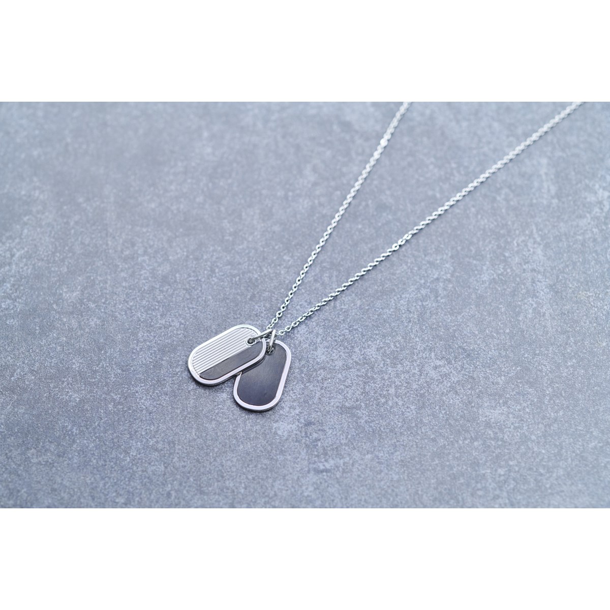 Collier mix médailles sur chaîne Cameron en Acier 316L