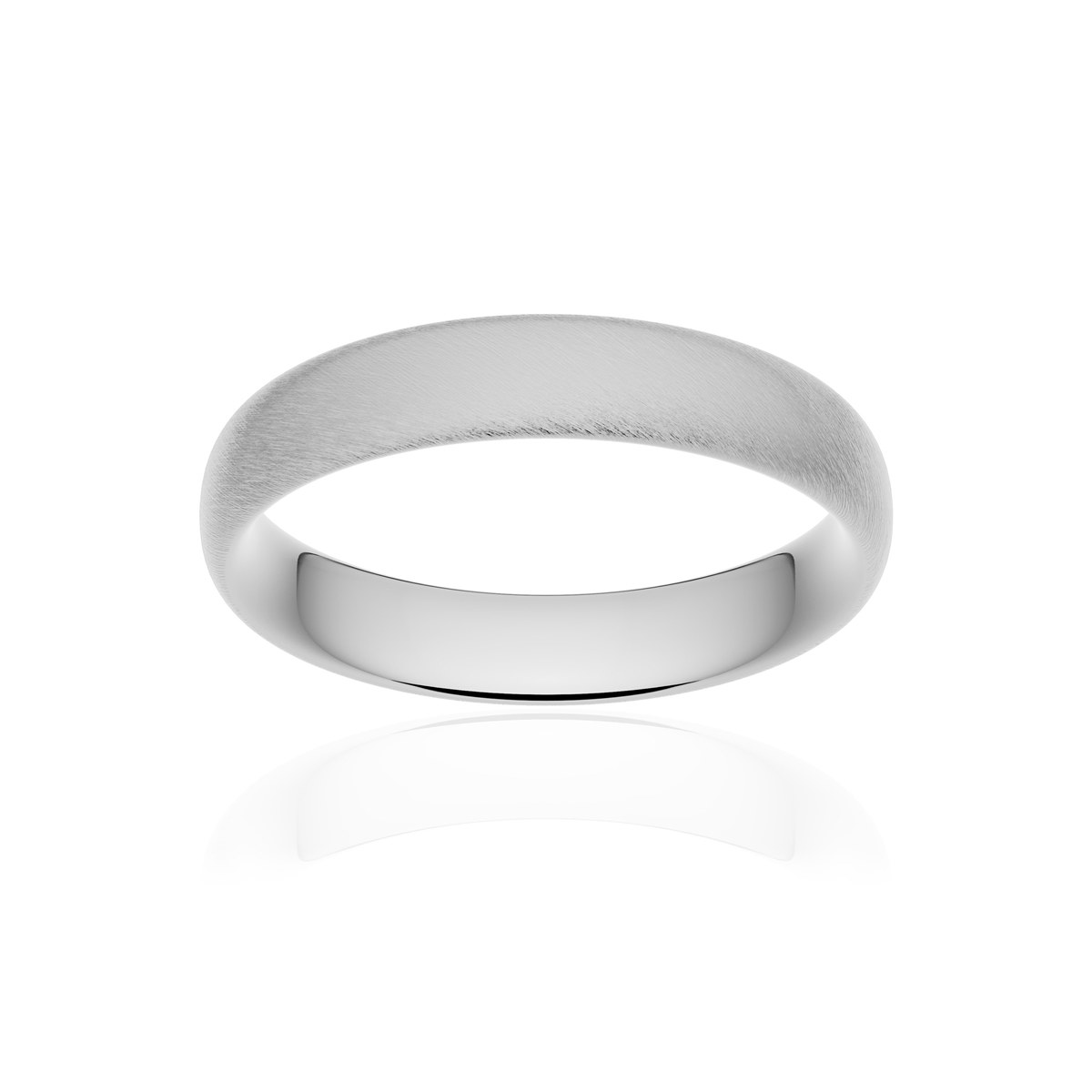 Alliance platine 950 givré ruban confort 4,5 mm