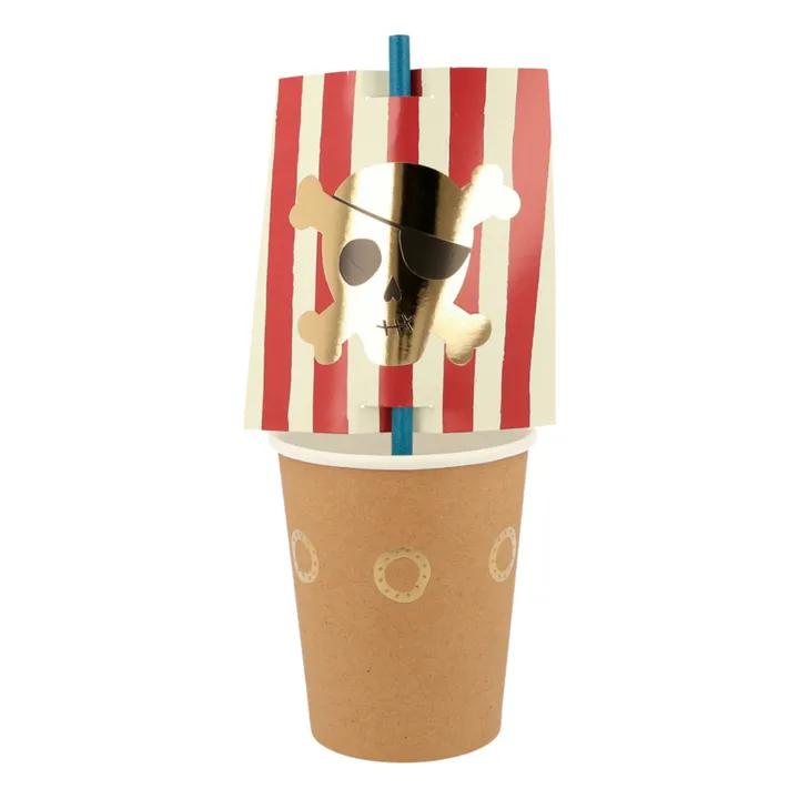 Meri Meri Gobelets en carton Pirates - Set de 8
