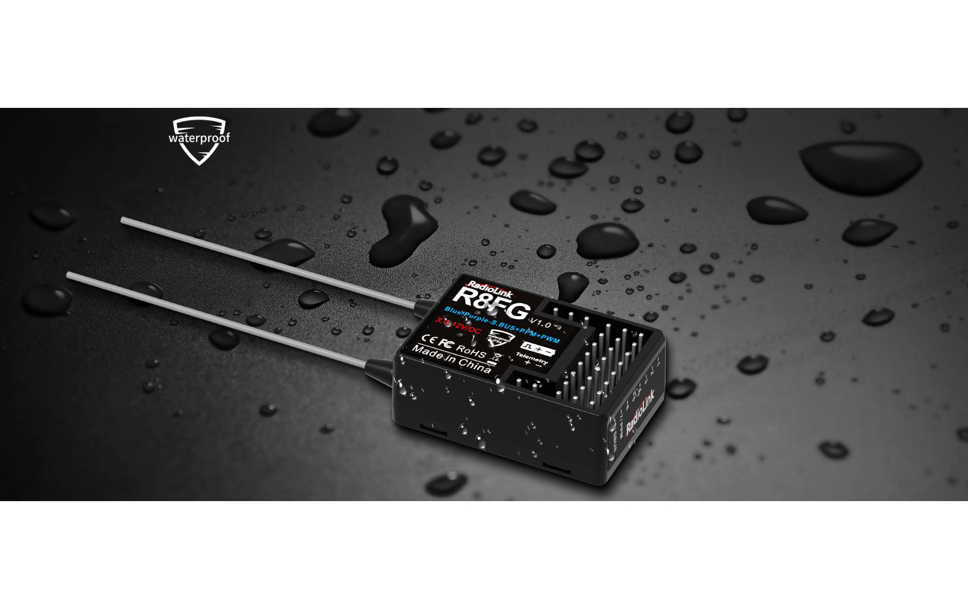 Empfänger R8FG mit Gyro 8-Kanal2.4 GHz FHSS (GFSK) Empfänger