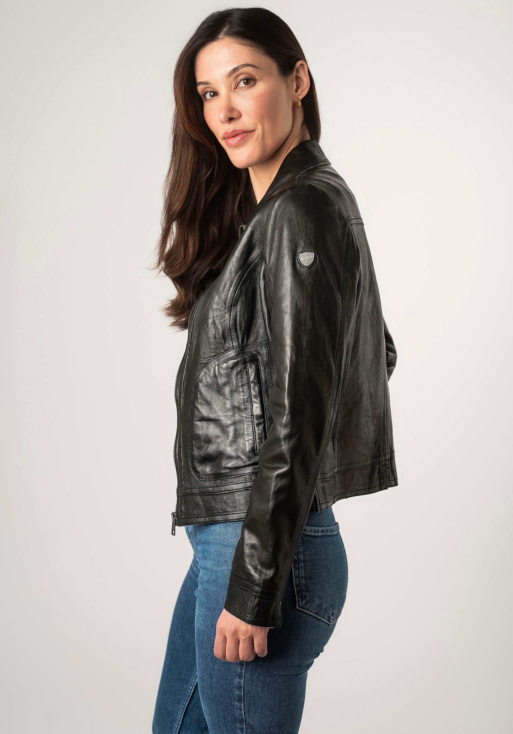 Mauritius Lederjacke »MWLusan« mit Umlegekragen