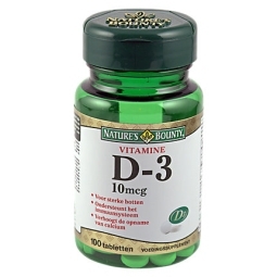 Natures Bounty Vitamine D3 10 mcg 100 softgels