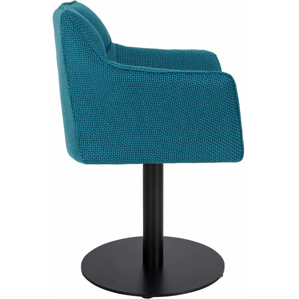 CLP Lounger Damaso zwart Frame - Stof - turkis