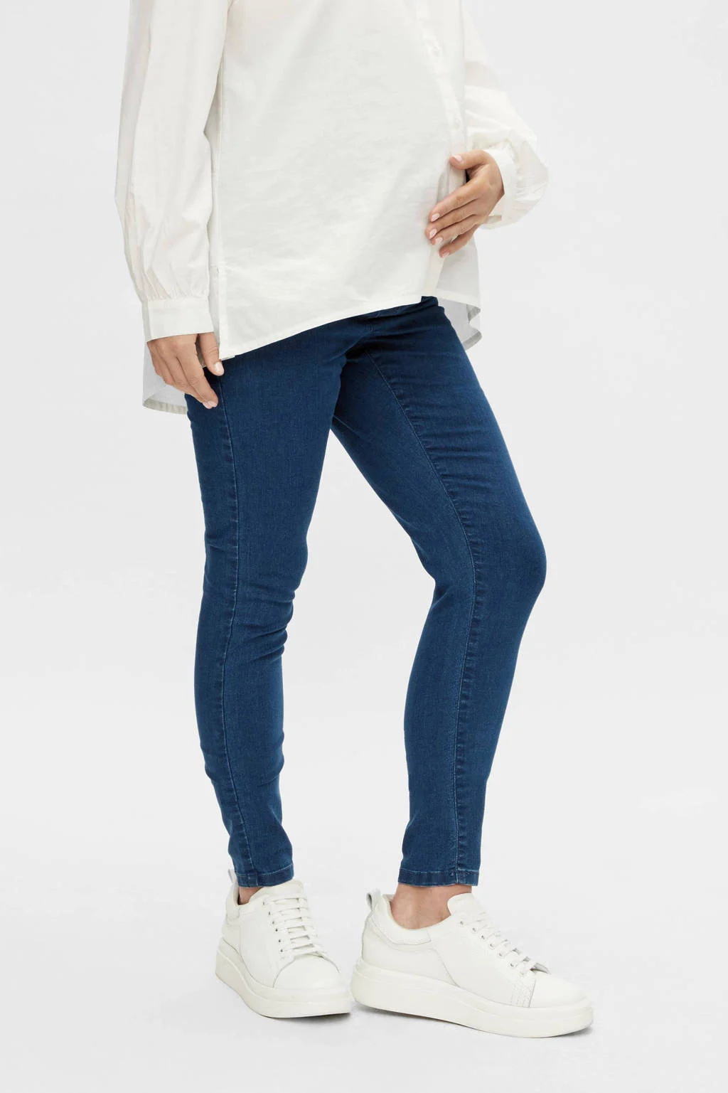 MAMALICIOUS skinny zwangerschapsjeans MLECHO medium blue denim