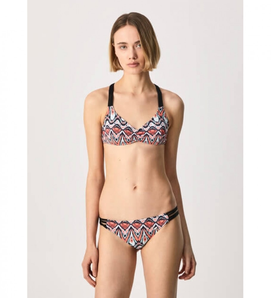 Calcinha biquíni Pepe Jeans Nala multicolorida, laranja