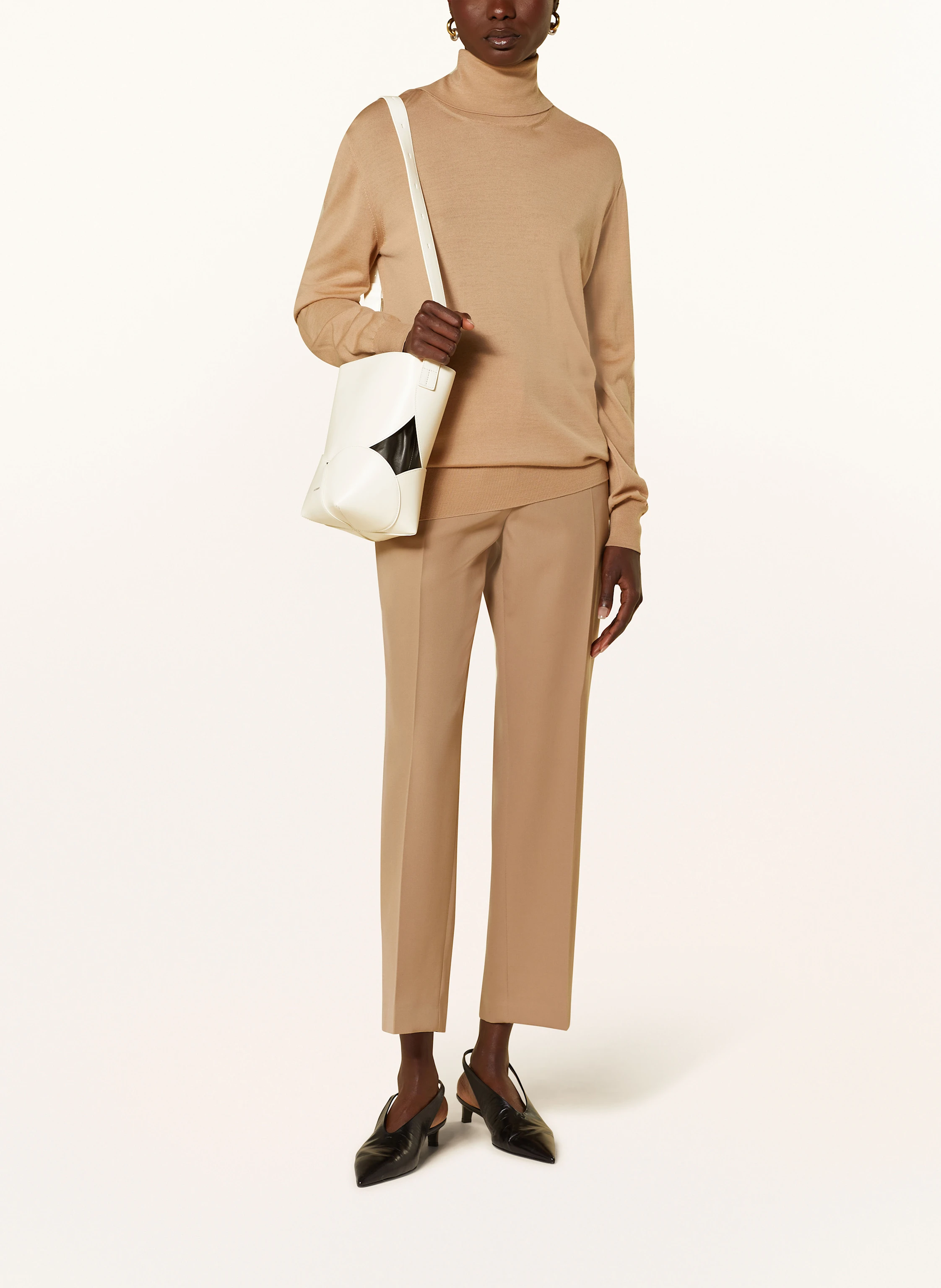 JIL SANDER Schultertasche ELLIPSE mit Pouch