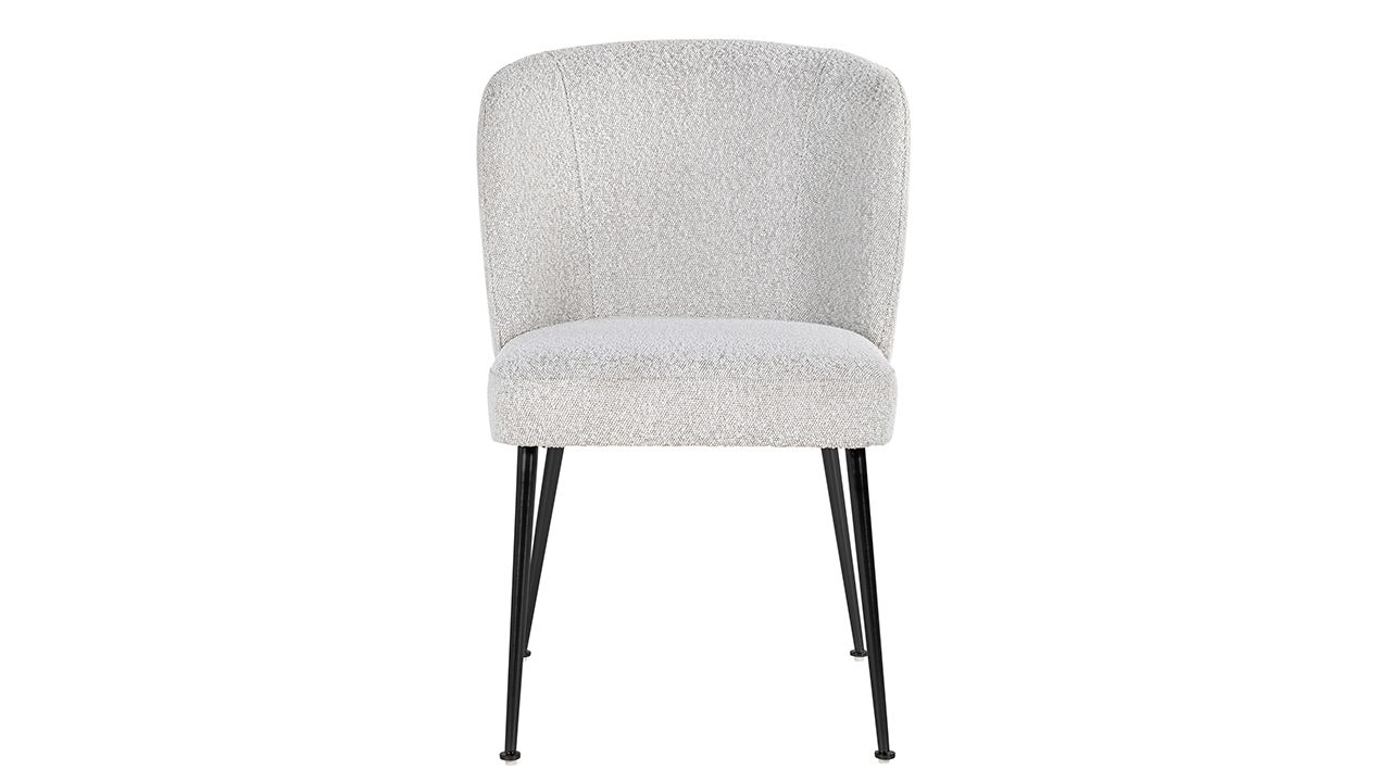 Eetkamerstoel 210658 White Bouclé Fallon B57 x D62 x H84 cm