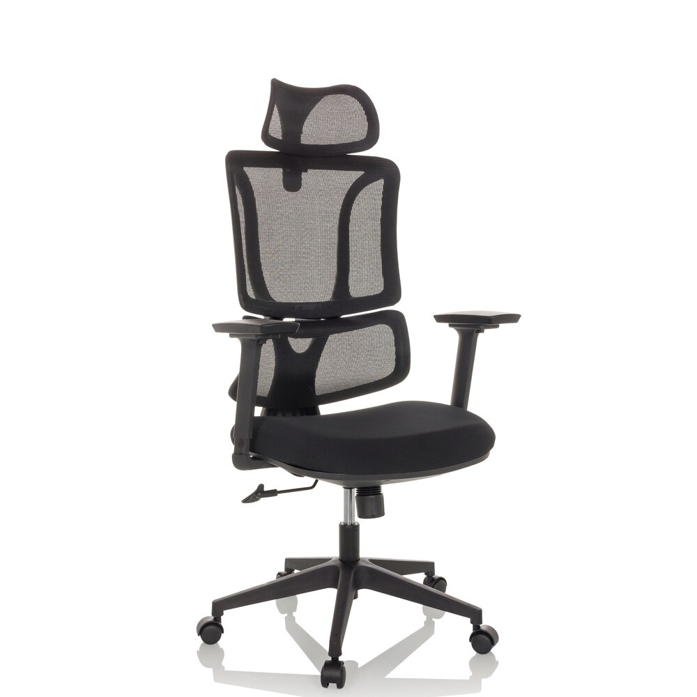 Home Office Bürostuhl ERGOMY Stoff mit Armlehnen (höhenverstellbar) MyBuero